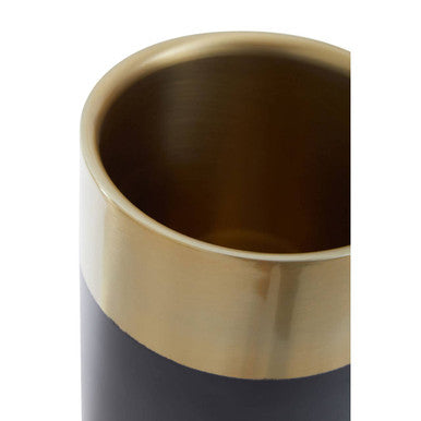 Mixology Gold Finish and Black Wine Cooler