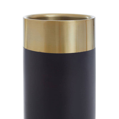 Mixology Gold Finish and Black Wine Cooler