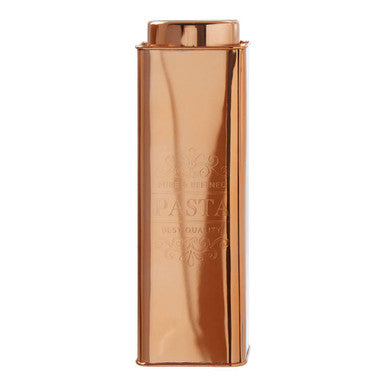 Chai Square Copper Finish Pasta Canister