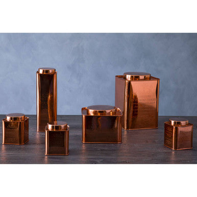 Chai Square Copper Finish Pasta Canister