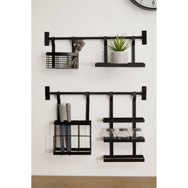 Sorello Matt Black Hanging Storage Rack