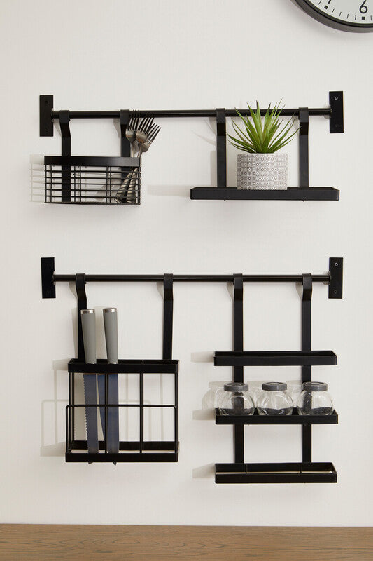 Sorello Matt Black Three Level Hanging Rack
