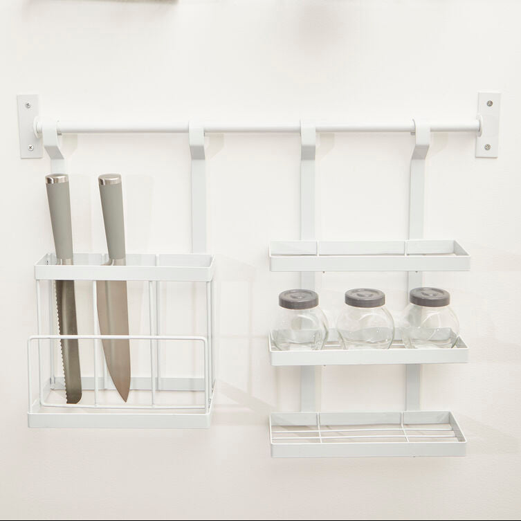 Sorello White Iron Three Level Hanging Rack