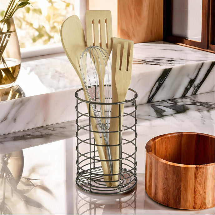 Vertex Black Nickel Finish Utensil Holder