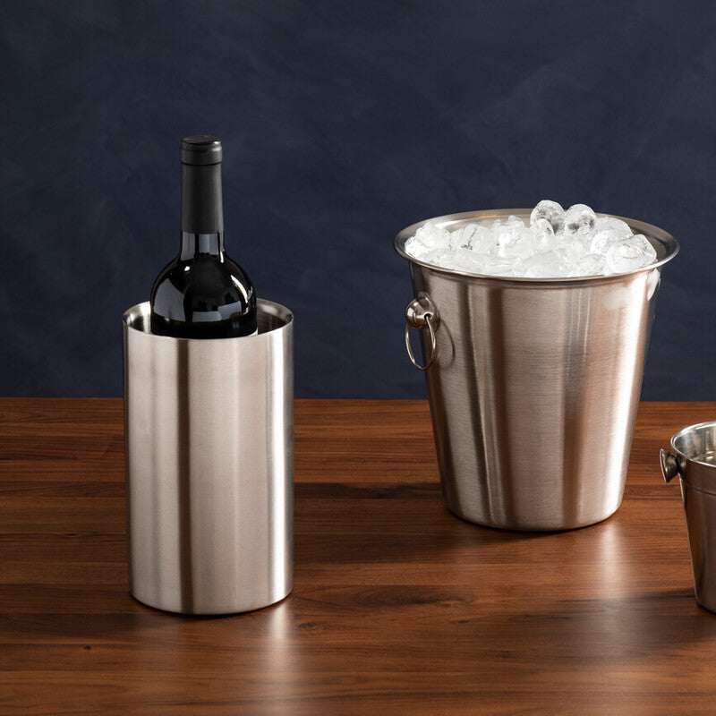 Dakota Stainless Steel Brushed Finish Wine Cooler | Mixology