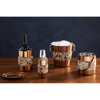 Albany Copper and Cowhide Champagne Bucket