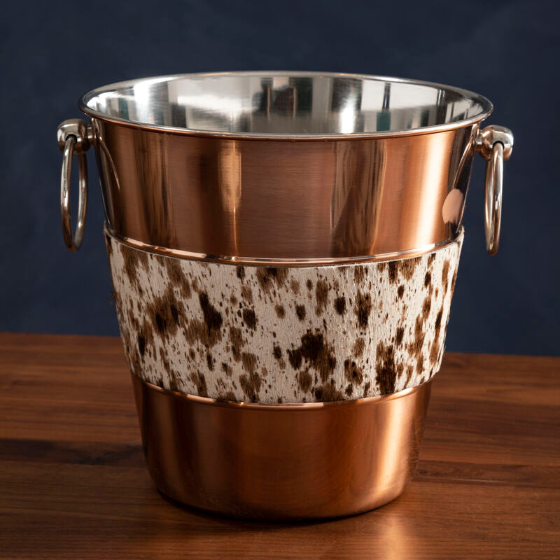 Albany Copper and Cowhide Champagne Bucket
