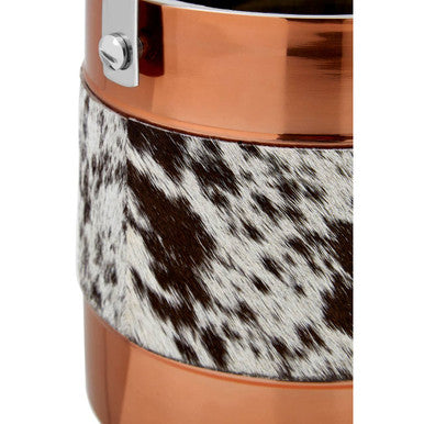 Albany Copper and Cowhide Ice Bucket