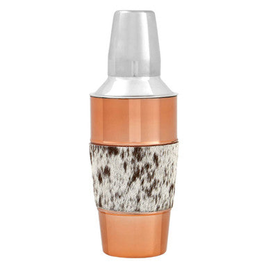 Albany Copper and Cowhide Cocktail Shaker