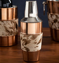 Albany Copper and Cowhide Cocktail Shaker