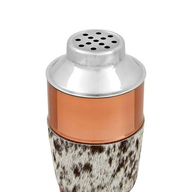 Albany Copper and Cowhide Cocktail Shaker