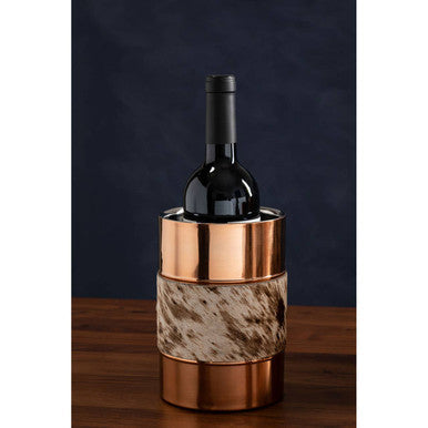 Albany Copper and Cowhide Wine Cooler