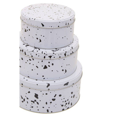 Speckled Set Of 3 Cake Storage Tins | Paice