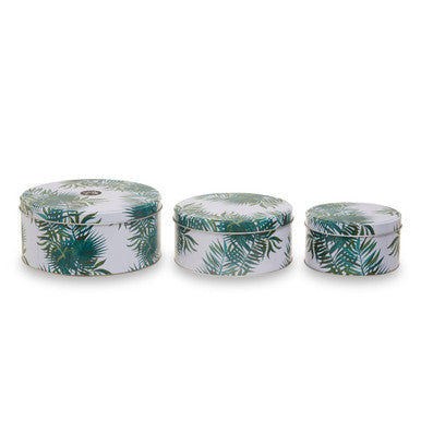 Winter Palm Cake Storage Tins Set of 3 | Paice