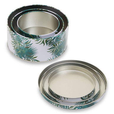 Winter Palm Cake Storage Tins Set of 3 | Paice