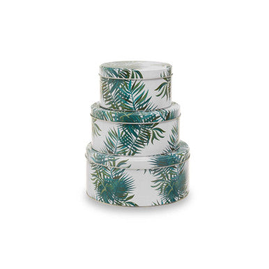 Winter Palm Cake Storage Tins Set of 3 | Paice