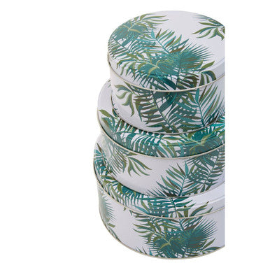Winter Palm Cake Storage Tins Set of 3 | Paice