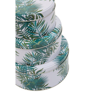 Winter Palm Cake Storage Tins Set of 3 | Paice