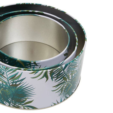 Winter Palm Cake Storage Tins Set of 3 | Paice