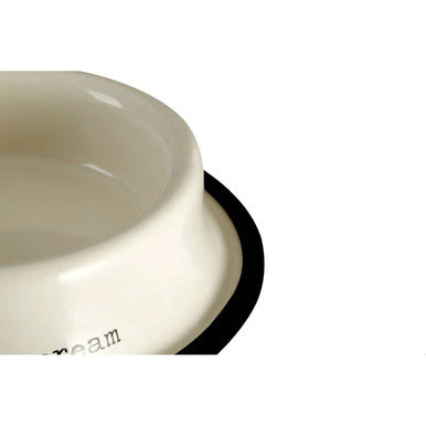 Adore Pets Cream Metal Cat Bowl 0.4 Litre