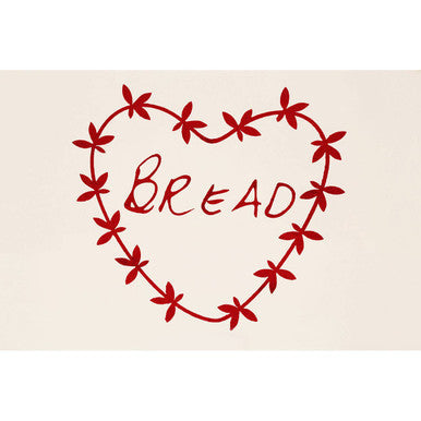 Anglaise Cream and Red Metal Bread Bin with Decorative Detail