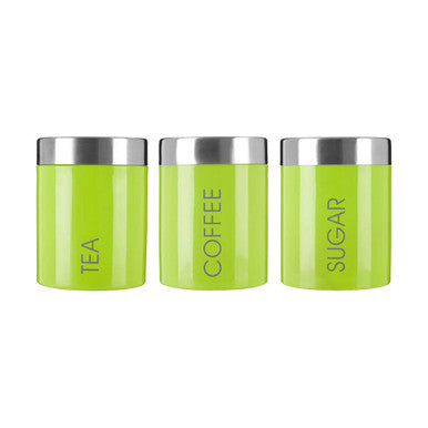 Lime Green Enamel Tea Coffee & Sugar Set | Liberty