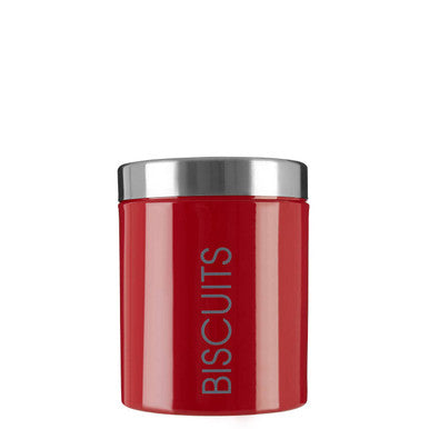 Red Enamel Biscuit Canister | Liberty