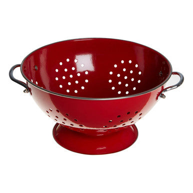 Hollis Red Enamel Colander