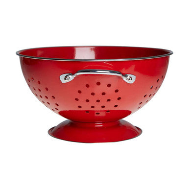 Hollis Red Enamel Colander