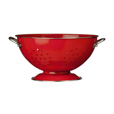 Hollis Red Enamel Colander