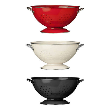 Hollis Red Enamel Colander