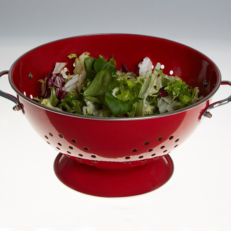 Hollis Red Enamel Colander