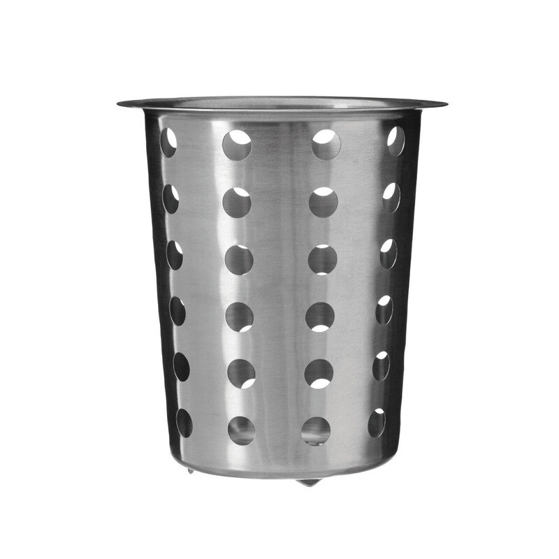 Soren Brushed Stainless Steel Cutlery Caddy with Holes