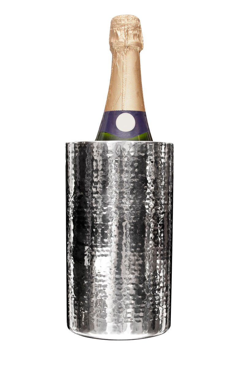 Stainless Steel Hammered Effect Wine Cooler | Martel