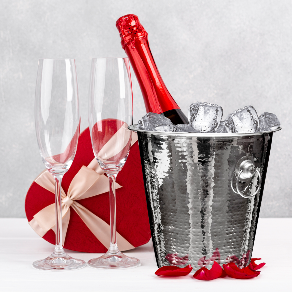 Mixology Hammered Effect Stainless Steel Champagne Bucket