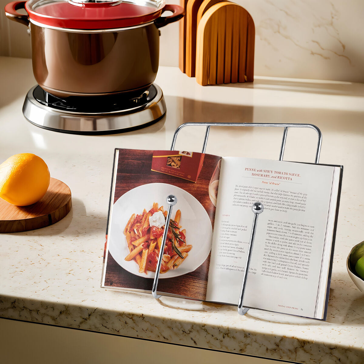 Reyna Chrome Cookbook Stand