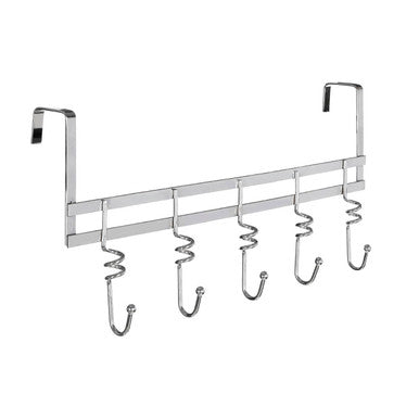 Jaxen Chrome Over Door 5 Five Hook Swirl Hanger
