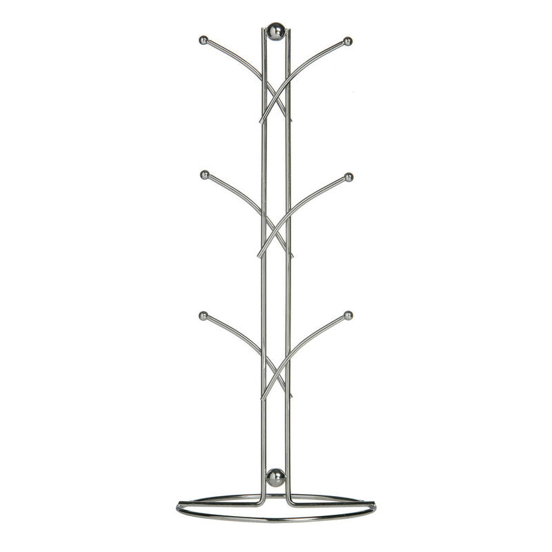 Chrome 6 Cup Mug Tree | Helix