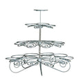 4 Tier Silver Wire 23 Cups Cupcake Stand | Chrome Swirl