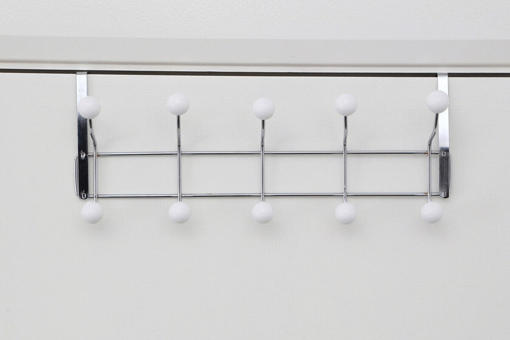 Chrome Over Door Hanger with Ten Ball Hooks | Jaxen
