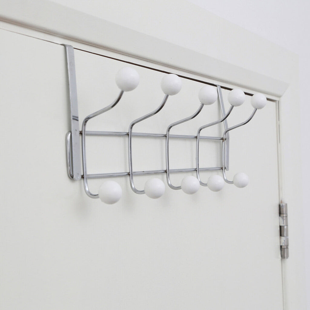 Chrome Over Door Hanger with Ten Ball Hooks | Jaxen