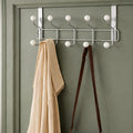 Chrome Over Door Hanger with Ten Ball Hooks | Jaxen