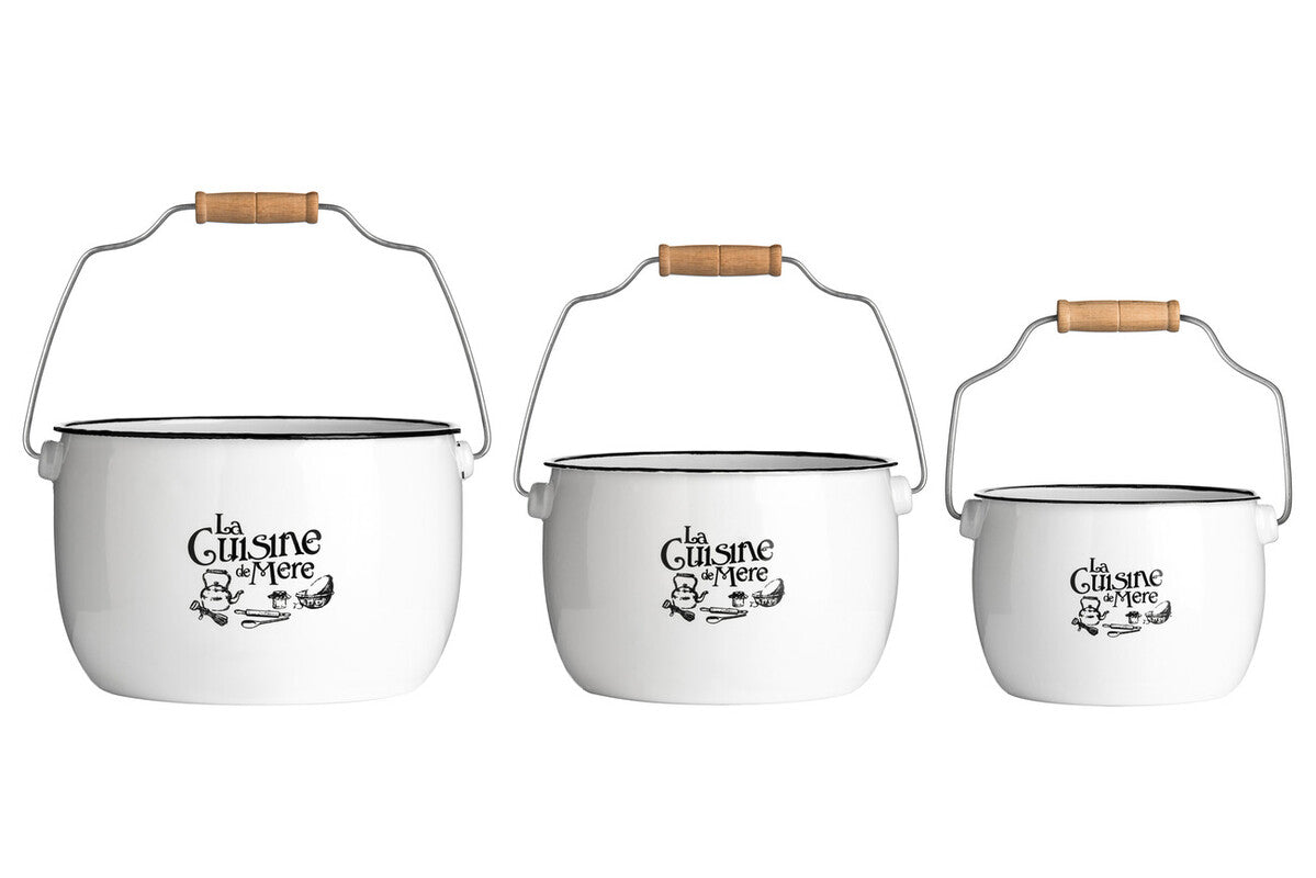 La Cuisine De Mere Set of 3 Storage Pots.