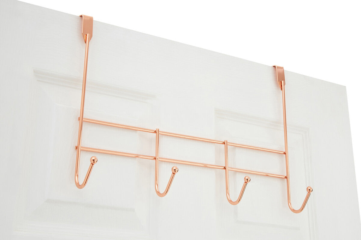 4 Hook Rose Gold Over Door Hanger | Jaxen