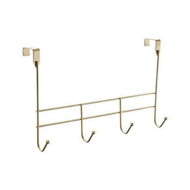 Jaxen 4 Hook Champagne Gold Over Door Hanger