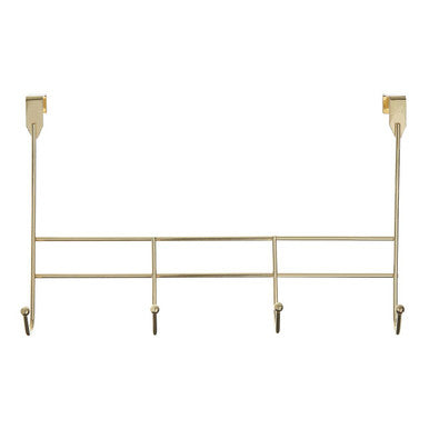 Jaxen 4 Hook Champagne Gold Over Door Hanger