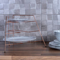 Copper Plated Corner Plate Rack | Rowan
