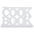Alpha White Enamel Metal Cookbook Stand with Adjustable Support
