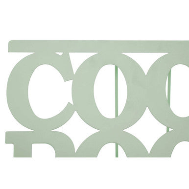 Alpha Mint Green Enamel Metal Cookbook Stand with Adjustable Support