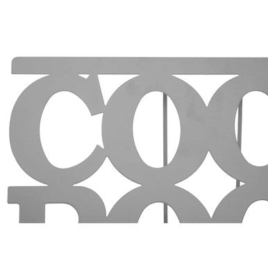 Alpha Cool Grey Enamel Metal Cookbook Stand with Adjustable Support